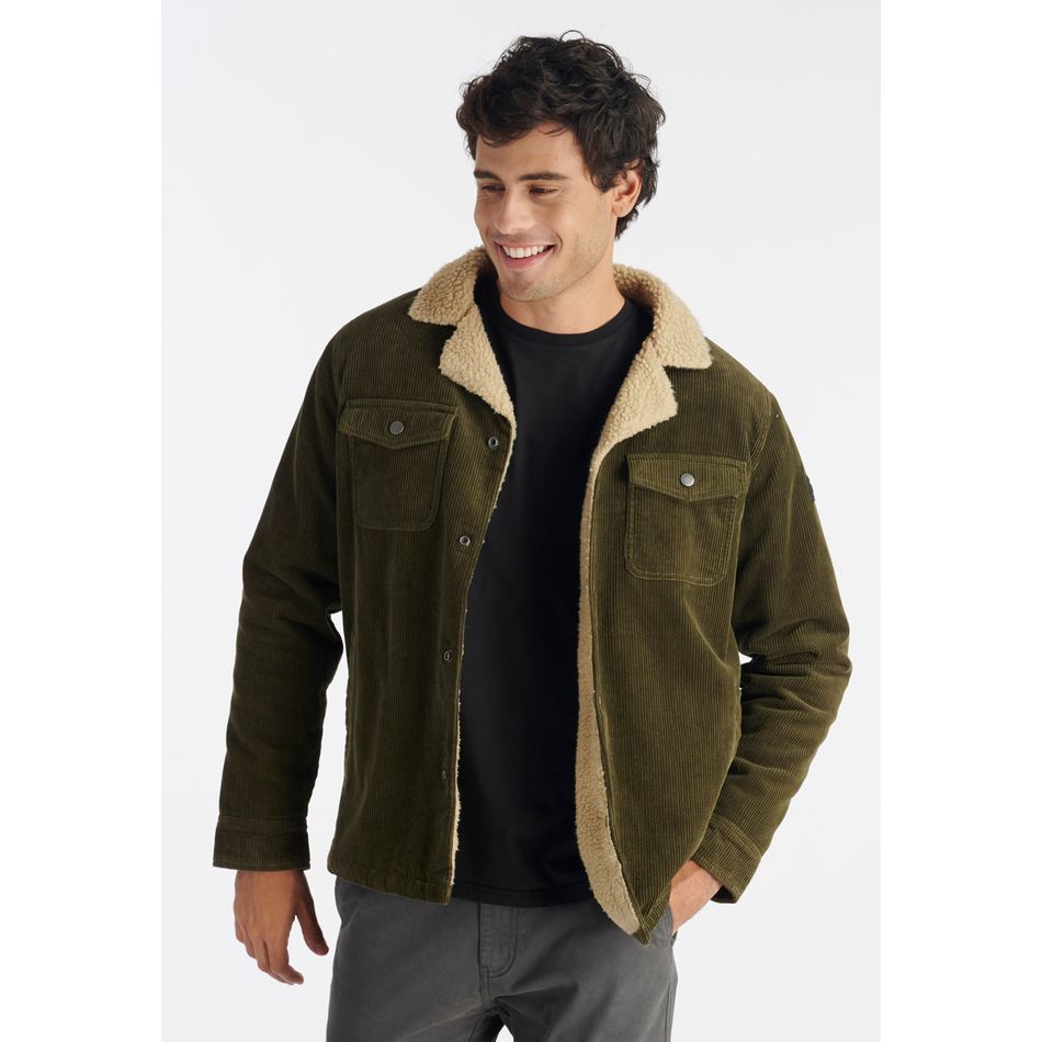 Chaqueta Corduroy Casual Olive